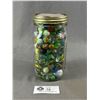 Image 2 : Canning Jar Of Vintage Marbles