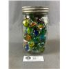 Image 2 : Canning Jar Of Vintage Cobb Marbles