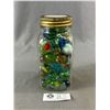 Image 1 : Canning Jar Of Vintage Cobb Marbles