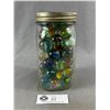 Image 2 : Canning Jar Of Vintage Cobb Marbles