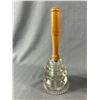 Image 2 : Tall Leather Encased Bottle, Glass Insulated w/ Handle and "T" Cast Iron Stand