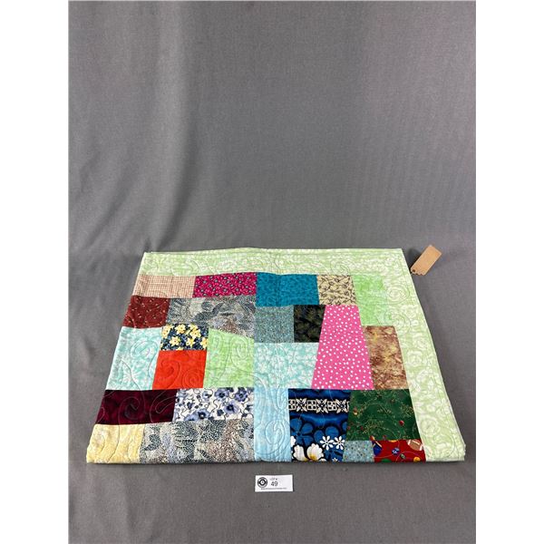 Gorgeous Unsued Mennonite Community Handcrafted Quilt - 52" x 40"