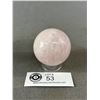 Image 1 : 58mm Rose Quartz Sphere. Retails $300.00