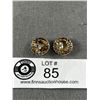 Image 2 : Vintage Blue Opal Sterling Silver Pierced Stud Earrings - Marked & Tested