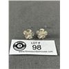 Image 1 : Nice Quality Sterling 925 Plumeria Hawaiian Flower Stud Earrings -  Marked & Tested