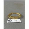 Image 1 : Designer Signed Faux Diamond Gold Bangle