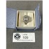 Image 1 : White Gold Plate Simulated Diamond Ring