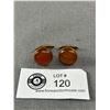 Image 1 : Gold Genuine Amber Cufflinks