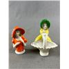 Image 2 : Vintage Figurines -  Made In Japan Baby & Lady w/ Basket, Austria Made Steinbock-Email 2.75" Diam. B