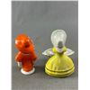 Image 3 : Vintage Figurines -  Made In Japan Baby & Lady w/ Basket, Austria Made Steinbock-Email 2.75" Diam. B