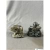 Image 2 : West Coast Indian Design Canada 7117 Bowl & 2 Stone Carving - Inuit w/ Dogs & Polar Bears