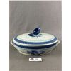 Image 1 : Vintage Royal Copenhagen Oval Bowl w/ Lid.Made In Denmark Approx. 3" H x 11" x 8"