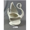 Image 2 : Vintage  Marked 828 CALIF USA Ceramic Swan TV Lamp Light. Missing Electrical Parts.