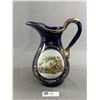 Image 1 : Vintage 10.5" H Pitcher/Jug w/ Asian Pheasant Theme & Gold Accents