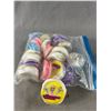 Image 2 : 2 Vintage Porcelain Baby Shoes Marked M-124 & M-125, Plus Lot Of Change Purses & Baby Shower Décor