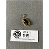 Image 1 : Antique Gold Black Alaska Pendant