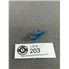Image 1 : Sterling Ginuine Stunning Blue Pearl Earrings