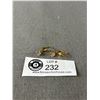 Image 1 : Vintage Gold Plate Simulated Diamond Earrings