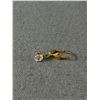 Image 2 : Vintage Gold Plate Simulated Diamond Earrings