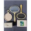 Image 1 : Vintage Otagiri Laquerware Music Box & Golf Stationary Box Plus 3 French Ivory Handled Mirrors (1 mi