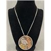 Image 1 : Unusual Reed & Barton Owl Damascene Necklace. Nice Item