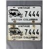 Image 1 : Matching Pair Of "Vintage" British Columbia License Plates
