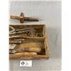 Image 3 : Vintage Wood Tool Tray w/ Contents