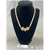 Image 2 : Pretty 14.5" Choker Faux Pearl Necklace Marked "Rachel" On Clasp