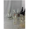 Image 2 : Lot Of Vintage Milk Bottles, Canning Jars w/ Glass Lids & BC Beverages Vancouver Amber Bottles