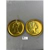 Image 2 : 1960's Made In England, Painted Brass Cameo Wall Art. Princess De Monaco. 7.5" Diam