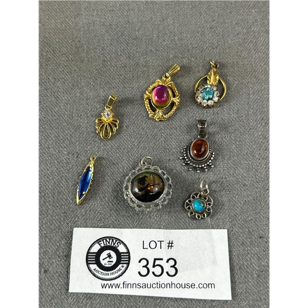 Collection of Vintage Pendants with Stones