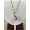 Image 2 : Vintage Gold with Genuine Amethyst Stone Necklace