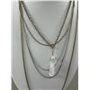 Image 2 : Vintage Translucient Rock Crystal Stone Pendant with Multiple Chain Necklace