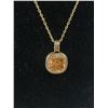 Image 2 : Vintage with Gold & Quartz Stone Pendant Necklace