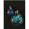 Image 1 : 2 Sterling Silver ( Tested) with Venetian Art Glass Stones Pendant