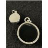 Image 2 : 2 Sterling Silver ( Tested) with Venetian Art Glass Stones Pendant