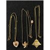 Image 1 : 3 Vintage Gold Chains & Pendants Necklaces