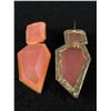 Image 2 : Vintage Gold Plated Pink Color Necklace & Pairs of Earrings