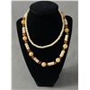 Image 2 : 3 Vintage Bone & Coral Beads Necklace