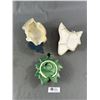 Image 2 : Vintage Wall Art - 8" Flamingo Lady Wall Pocket Vase, 7.5" Wall Pocket Bananas & 9" Chalkware Baby F