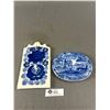 Image 1 : Vintage Copeland Spode's Italian 6.75" x 5.25" Ceramic Oval  Made In England & 8.75" x 5" Ceramic Fa