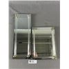 Image 2 : 2 Lovely Vintage Mirrored Vanity Trays. Approx. 6" x 15.75" & 11" x 8"