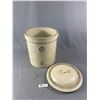 Image 2 : Vintage Medicine Hat Pottery 14" H #3 Stoneware Pot w/ Lid