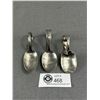 Image 1 : Lot Of 3 Vintage Silver Plated Curved Handle Baby Feeding Spoons