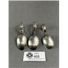 Image 2 : Lot Of 3 Vintage Silver Plated Curved Handle Baby Feeding Spoons