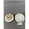 Image 2 : Vintage Limoges France Large Trinket Dish w/ Lid. Approx. 6" Diam x 1.75" H