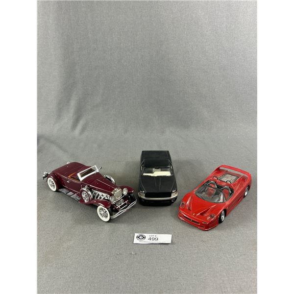 3 Collectible Plastic Model Cars