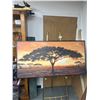 Image 2 : 2 Beautiful Desert Themed Framed Pictures. NO SHIPPING. L.Leger Approx. 16" x 40" & Trees Picture Is