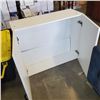 Image 2 : WHITE 2 DOOR UPPER CABINET 36 INCH WITH BLACK HANDLES