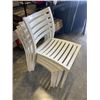 Image 2 : PATIO TABLE AND 4 STACKING CHAIRS